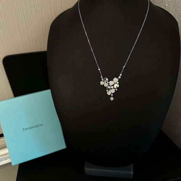 Tiffany & Co. Platinum Diamond Paper Flowers Necklace - Picture 5 of 5